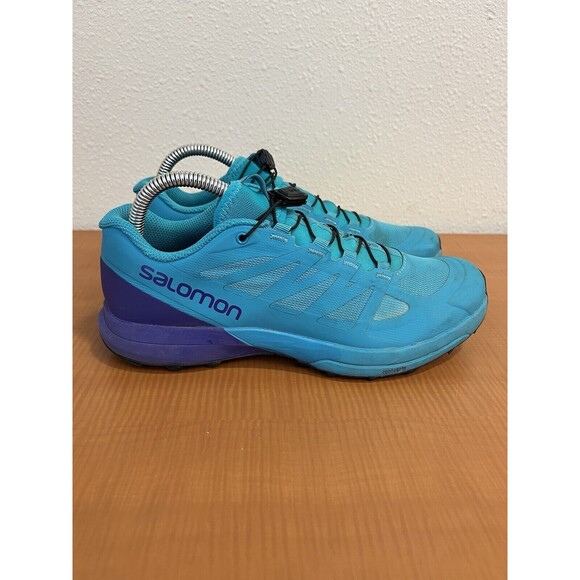 Salomon Sense Ride Women’s Size 7 Blue Running Trail Shoes - Picture 1 of 7